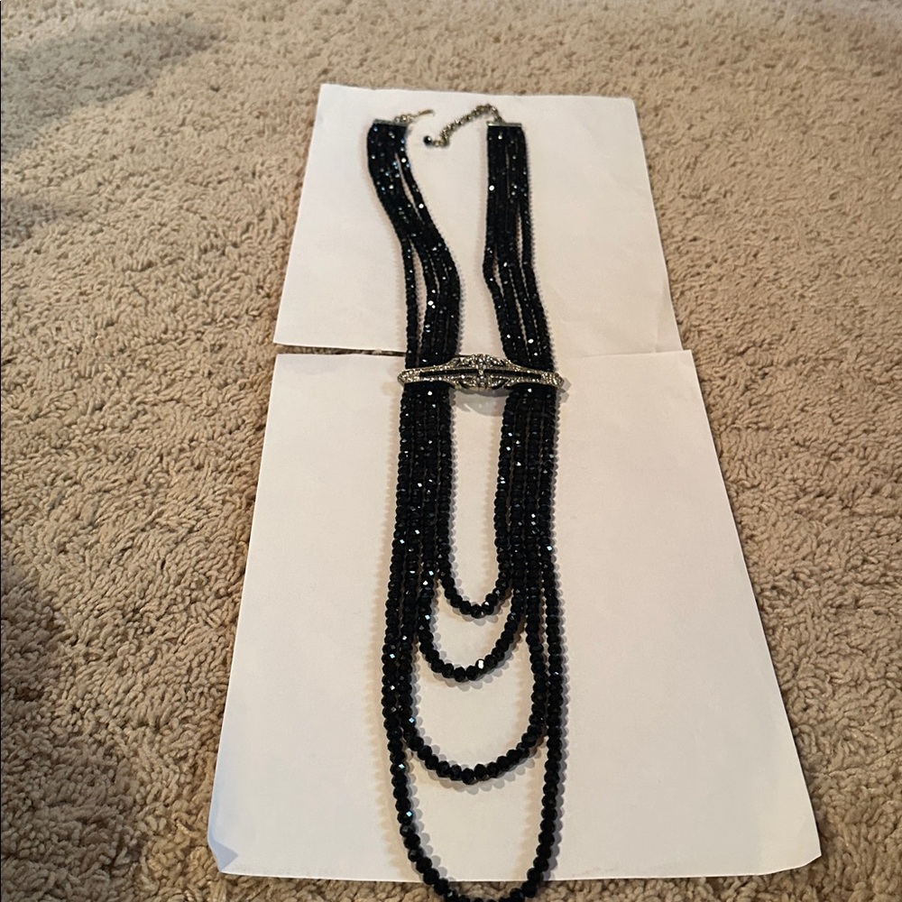 Heidi Daus Black Beaded Necklace